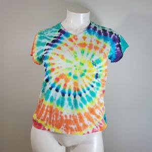 Tie Dye V-Neck T-Shirt [size XL]
